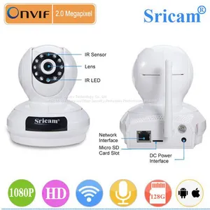 Sricam SP019 Full HD2.0MP Two Way Audio IP Camera Pan/Tilt Indoor Security Camera (White) thumbnail-5