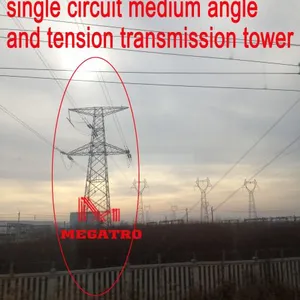 MEGATRO 220KV 2A2 J3 Single Circuit Medium Angle and Tension Transmission Tower thumbnail-1