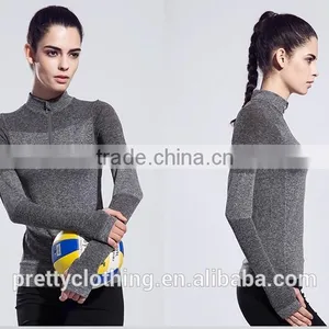 Women's Sweatshirts Half-Zip Quarter Long-Sleeve Yoga Running Pullover Jacket thumbnail-5