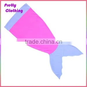 Fashion Contrast Colors Fleece Shark Tail Sleeping Bags for Toddlers thumbnail-6