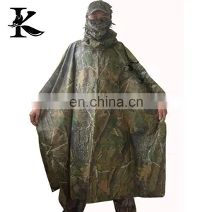 Breathable Camo Poncho Hunting Rain Wear thumbnail-1