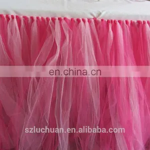 New Arrival Hot Pink Beautiful Rainbow Table Skirts thumbnail-2