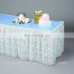 Fashion High Grade Transparent Lace Wedding Table Skirts Decoration thumbnail-1
