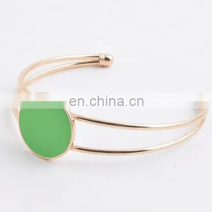 Tortoise Shell Monogram Bangle Bracelet thumbnail-3