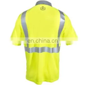 Hi-Vis Safety Polo Shirt /reflective Polo T-shit/wholesale Green Polo hi Vis Reflective Shirts/2000 thumbnail-2