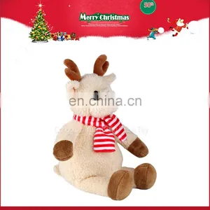 Korean Design Custom Cute Plush Animated Christmas Promotion Gift Stuffed Animal Soft Reindeer Toys thumbnail-2