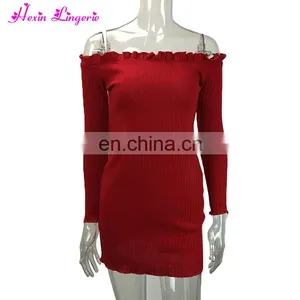 Wholesale Red Lowbust Pack Hip Sexy Bodycon Party Dresses Women Ladies thumbnail-2