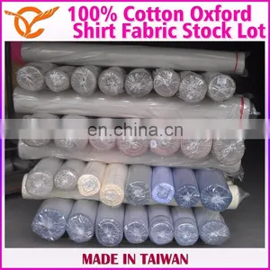 Taiwan Pure Cotton Plaid Oxford Fabric Stock Lot thumbnail-6