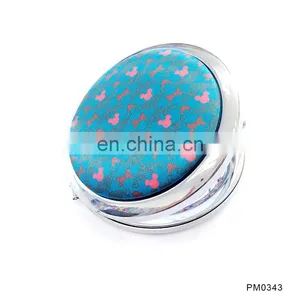 Party Gift Factory Fabric Cover Button Badge Handmade Decorative Convex Compact Mirror thumbnail-1