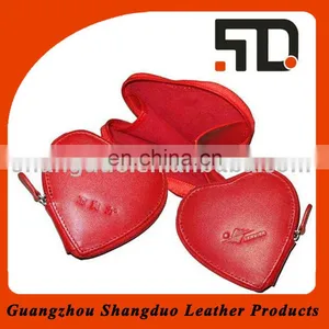 Reliable Quality Heart Design Genuine Leather Coin Case for Sale thumbnail-1