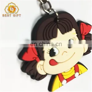 Hot Fashion PVC Cute Cartoon Girl Keychain thumbnail-3
