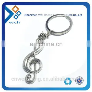 Custom Music Notes Metal Keychain thumbnail-1