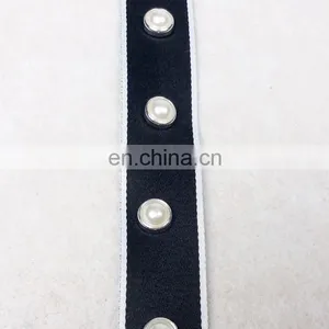 Hanmade Items Beaded Pearl Rivet Ribbon Trim for Dresses Decoration thumbnail-5