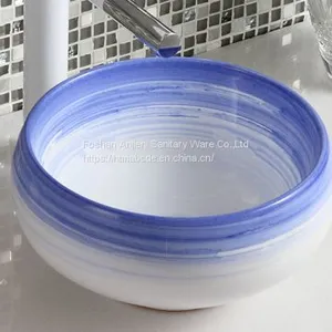 2018 New Design Luxury Color Small Size Tabletop Round Wash Basin thumbnail-1