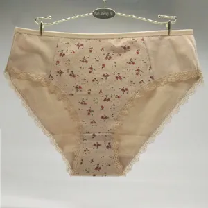 Yun Meng Ni Sexy Underwear Pretty Flower Printed Girls Briefs Big Size Cotton Underwear Women's Panties thumbnail-4