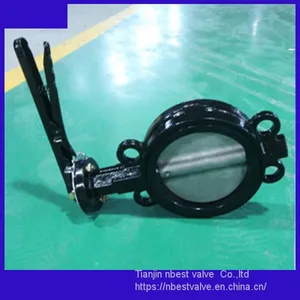 Steel Lever Wafer CI Body Butterfly Valve Coating Proof Corrosion Paint thumbnail-1