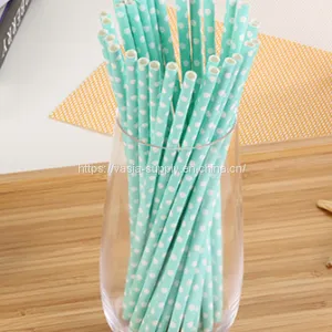 Polka Dot Paper Straws - Party Straws | Colorful Drinking Straws | Eco Friendly Biodegradable Straws thumbnail-2