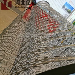 2020 Low Price High Quality Hot Galvanized Razor Barbed Wire,Concertina Razor Wire Real Factory thumbnail-1