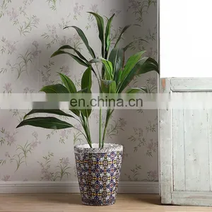 Wholesale Balcony Green Plants Pots Vintage Style Large Fancy Flower Pots Ceramic for Home Decor thumbnail-1