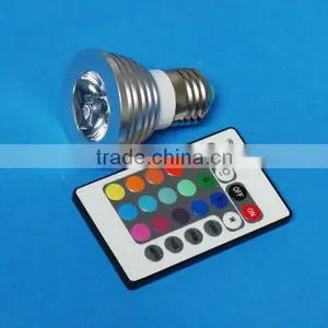 Super Brightness E27 Led Spoting Light RGB LED Light With 24 Keys Remote Controller thumbnail-1