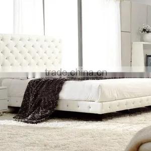 2016 Wooden Bunk Bed Bedroom Set White Leather Bed thumbnail-1