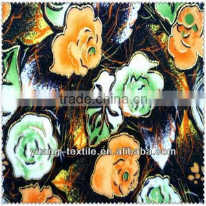 Hot Sale Printed Flower Velvet Dress Fabric thumbnail-1