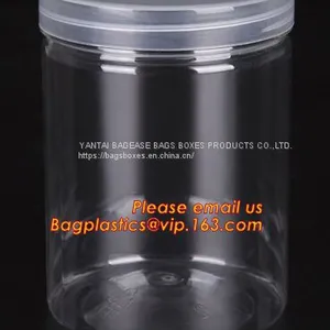 Pet Plastic Bottle Container for Candy Cookies Food Packaging,250ml 500ml PET Plastic Container Bottle Jar thumbnail-5