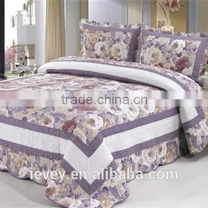 King Size Cotton Cheap Top Quality Plain Style Reactive Printed Wholesale Comforter Sets Bedding thumbnail-1