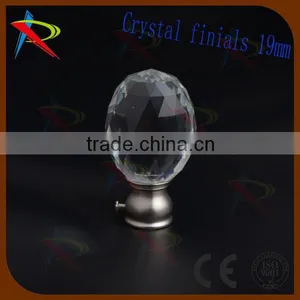 2016 Blind Glass Crystal 19mm Nickel Window Decoration Curtain Pole Finials thumbnail-4