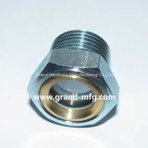 G Thread 3/8 INCH BSP Oil Sight Glass Brass Viewport Glass Window thumbnail-4