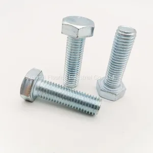 Carbon Steel Zinc Plated Threaded Hex Head Cap Screw DIN933 thumbnail-1
