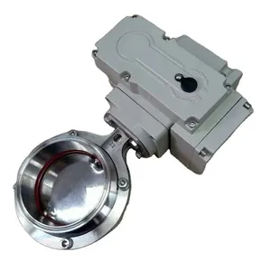 Stainless Steel Sanitary Electric Food Grade Quick Loading Butterfly Valve thumbnail-2