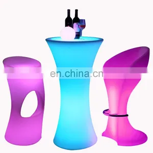 Wireless Illuminated Glowing Led Portable Led Light Bar Cocktail Led Light Cocktail Bar Tables and Chairs for Events Wedding thumbnail-1