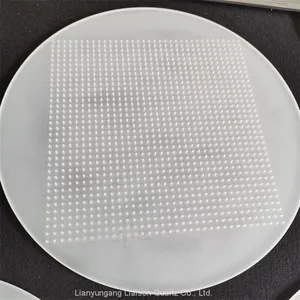 High Quality Custom Transparent Quartz Plate Quartz Disc With 0.1mm Holes thumbnail-2
