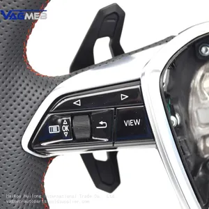 For Audi A6 C8 Punched Leather Red Stitching Multifunction Steering Wheel Assembly thumbnail-2