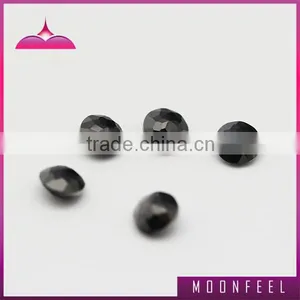 Black Cubic Zircomia Roumd Gens thumbnail-1