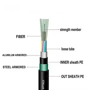 Stranded Loose Tube Armored Cable Duct 36 Core GYTA53 Single Mode Fiber Optic Cable OS2 G652D Outdoor Cable thumbnail-3