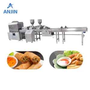 Fully Automatic Pring Roll Line Meat Roll Production Line Egg Roll Production Line to USA thumbnail-1
