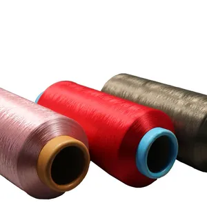 FR Dope Dyed Polyester Yarn DTY FDY Filament Yarn for Cable, Garment Fabric thumbnail-1