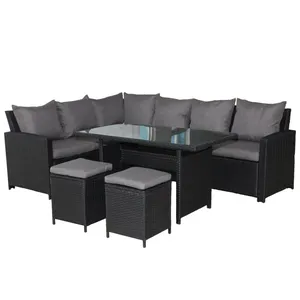 Nordic Style High Quality PE Rattan Sofa Set Modern Outdoor Rattan Sofa Set Leisure Used Garden Parties Sofa Sets thumbnail-1