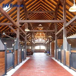 Safe Standard Portable Galvanized Horse Stall Panel Horse Shelter Swing Door Steel Frame Horse Equipment Stables With Roof thumbnail-6