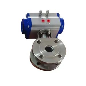 Pneumatic Valve Factory Direct Clamp Connection Thin Type Ball Valve With Pneumatic Actuator thumbnail-1