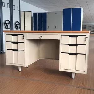 Modern Steel Office Desk Office Metal Computer Table thumbnail-3