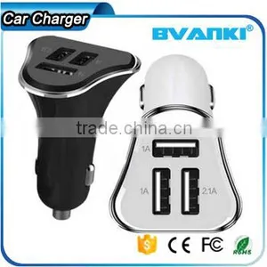 2016 Trade Assurance New Design CE RoHS FCC 12V 5.2A Triple Mini 3 Ports USB Car Charger Adapter for Samsung Charger Free Sample Supplier's Choice thumbnail-1