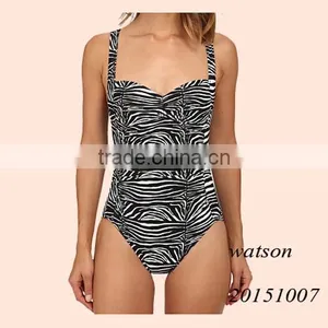 2016 Zebra Print Ladies One Piece Swimwear Women Swimsuit thumbnail-1