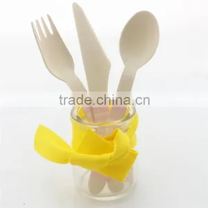 6.5inch Mini Wooden Fork and Spoon and Knife thumbnail-1