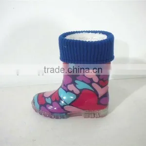 Warm Pvc Rain Boots for Children thumbnail-1