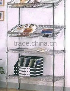 Chrome or Powder Coated Slanted Wire Rack thumbnail-1