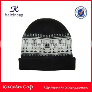 Custom Blank Plain Knitted Winter Hats Caps thumbnail-1