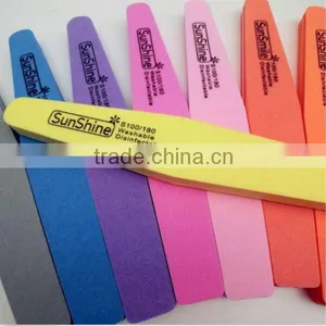 Sponge Nail Art Tips Buffer 100/180 Sanding Block Buffing Files DIY PINK thumbnail-1